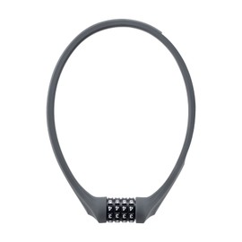 ROCKBROS Bicycle Key Dial Lock, Waterproof, 4-Digit Lock, Anti-Theft, Wire Lock, High Cut Resistance, Zinc Alloy Reinforced, Length 25.4 inches (64.5 cm), Dial, Lightweight, Portable, Road Bike,