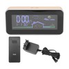 Digital Projection Alarm Clock VA HD Color Screen Wooden Weather