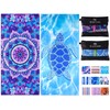 2 Pack Microfiber Lightweight Beach Towel 180x80cm Oversized Extra Large