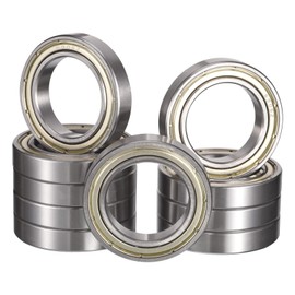 HiPicco 6906ZZ Deep Groove Bearings, ID 30mm x OD 47mm x Width 9mm Double Metal Shielded Ball Bearings, Pre-Lubricated (GCr15) Chrome Steel 10pcs