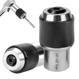 Saipor 2pcs Tap Socket Set, 3/8" Drive Tap Extractor Tool with Adjustable Jaws Fit #6 to 1/2" Taps, Suitable for Taps, Reamers, Screw Extractors