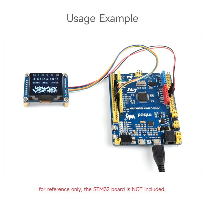 Waveshare 1.5inch OLED Display Module 128x128 Pixels 16-bit Grey Level
