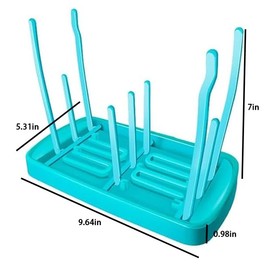 JDYYICZ Fashion Space Saving Baby Bottle Folding Drying Rack Portable Bottle Dryer for Nipples, Breast Pump Parts, Baby Items - Portable Travel Bottle Drying Rack - Newborn Essentials Must Haves Blue