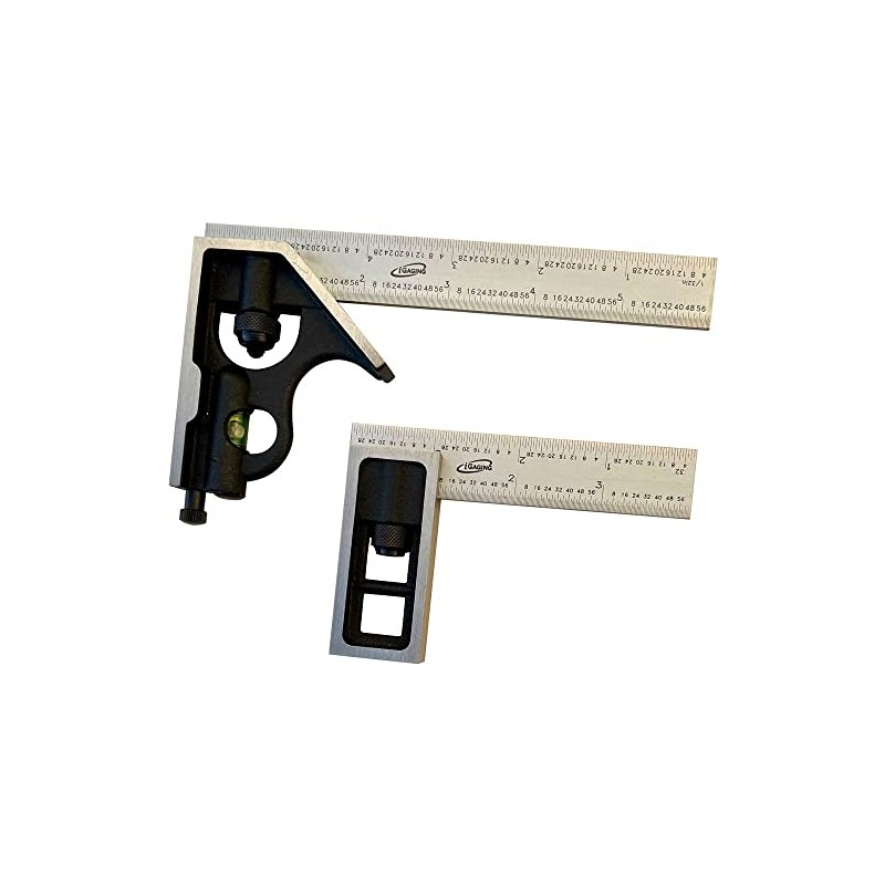 iGaging Square Set 4" Double Square and 6" Combination Square