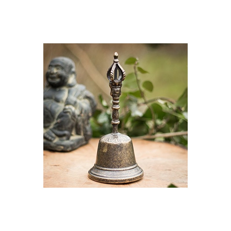 Antikas - Nostalgic Burnished Brass Table Bell with Wonderful Sound