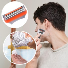 24Pcs 5 blade razor men - 5-Layer stainless steel cartridge refills Compatible with Fusion 5 Style Razors, Smooth shaving replacement cartridges