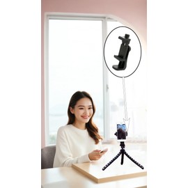 Universal Smartphone Tripod Adapter - Rotates Vertical & Horizontal, Adjustable Clamp for All Phones, Compact & Stable Cell Phone Holder Mount
