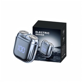 Afeitadora Eléctrica para Hombre, Pantalla LED Inteligente, Mini Shaver, Cabezales Flotantes 4D, Carga USB-C, 100% Lavable