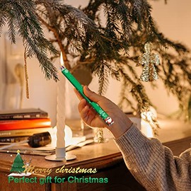 SUPRUS SUPRUS Electric Lighter Arc Windproof Flameless USB Lighter Rechargeable Lighter with Safety Lock for Candle BBQ Camping (Christmas Green)