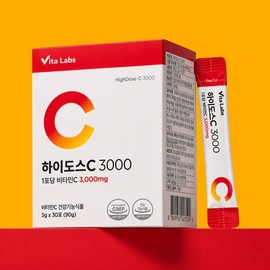 Vita Labs Hydose C 3000 Vitamin C Vitamin C nutritional supplement high content powder stick 30 packs, 12 pieces / 비타랩스 하이도스C 3000 비타민C 비타민씨 영양제 고함량 분말 스틱 30포, 12개