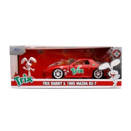 General Mills Trix 1:24 1985 Mazda RX-7 Die-cast Car & 2.75" Trix Rabbit Figure, Toys for Kids and Adults