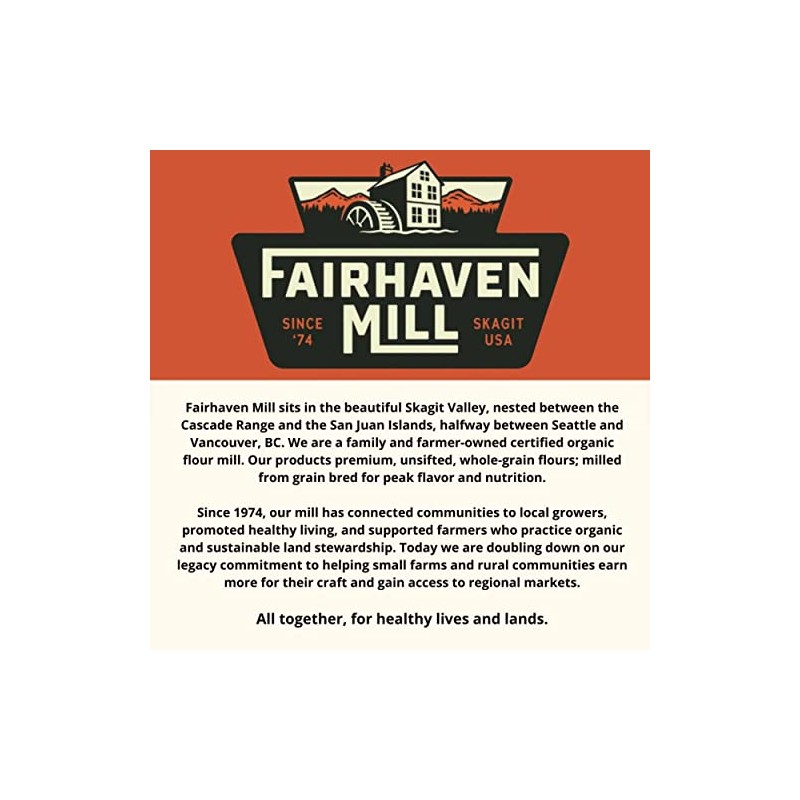 Fairhaven Mill 100% Organic Whole Grain Rye Flour - 5-lbs