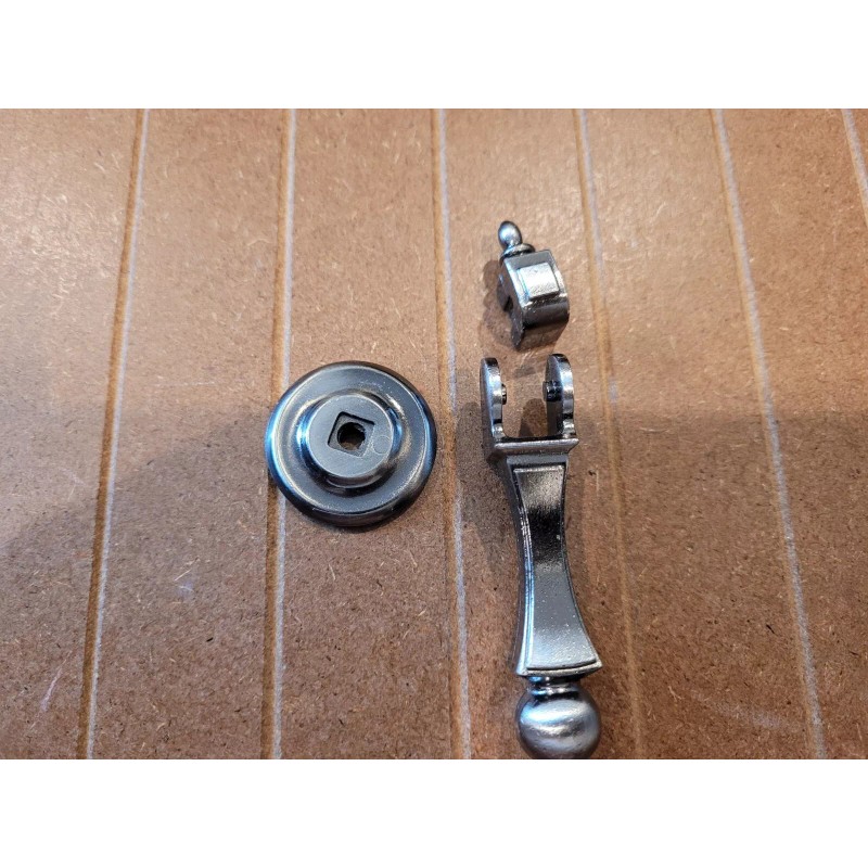 Ajax vintage pendant pull for cabinets drawers in antique pewter