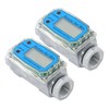waltyotur 2PCS 1 Inch Digital Fuel Flow Meter, 2.6-26 GPM