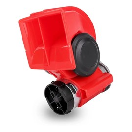 REDDRAGON Bocina de coche Bocina de camión Bocina, bocina de aire con compresor, 12V 150dB Bocina de caracol de tren de automóvil eléctrico con arnés de relé para vehículo, camión, motocicleta (rojo)