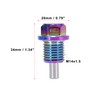 X AUTOHAUX 2 Set M14x1.5 Multicolor Magnetic Oil Drain Plug