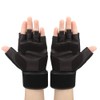 BOODUN Half Finger Gloves Deerskin Gloves with Wrist Wrap for