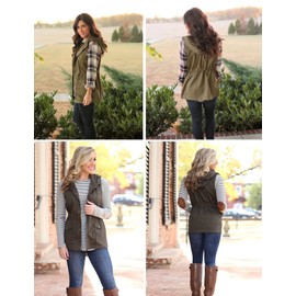 BBX Lephsnt Women's Anorak Utility Jacket Vest Multi-Pockets Outdoors Vest Sleeveless Jacket