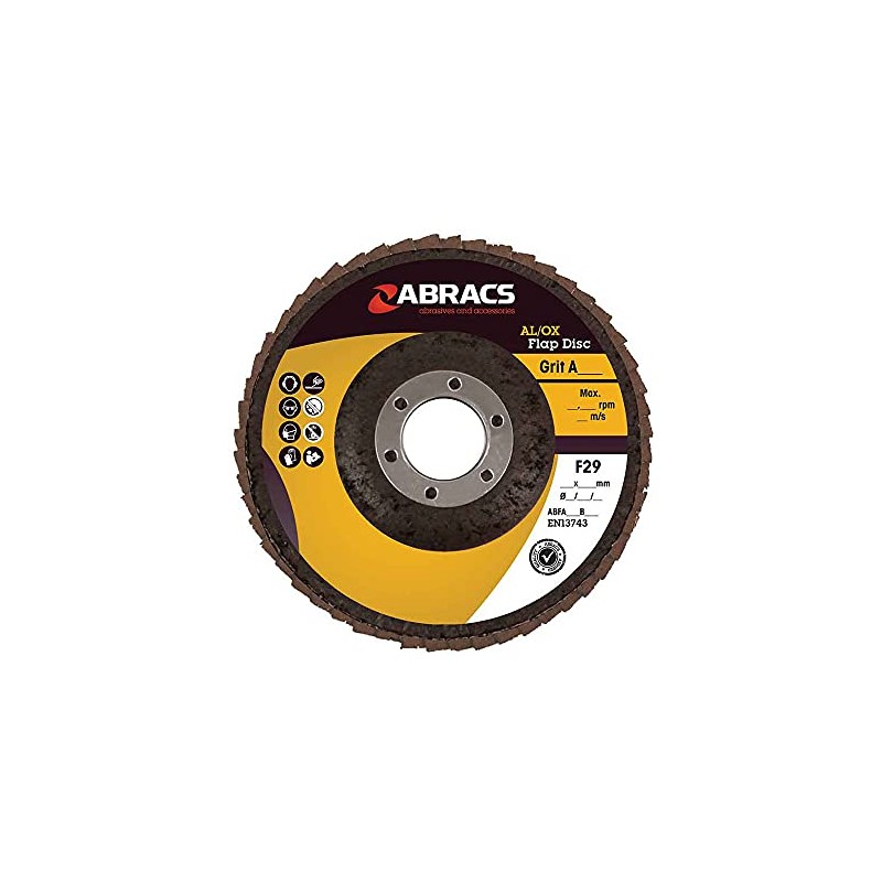 Abracs ABFA115B080 115mm x 80g Aluminium Oxide Flap Disc