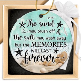 Beach Themed Gift - Beach Gifts for Women - Beachy Ornaments - Decoration Gifts for Women, Men, Family, Friends - Beachy Christmas Party Decorations - Ceramic Christmas Ornament 2025