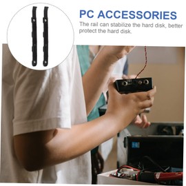 LALAFINA 2 Pairs Hard Drive Mounting Rail Bracket for Computer Case Replacement Abs Plastic with Vibration Pads Internal Chassis Holder