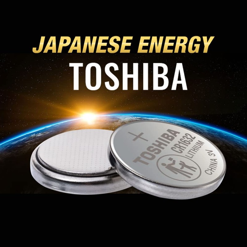 Toshiba CR1632 3V Lithium Coin Cell Battery 5 Batteries Strip