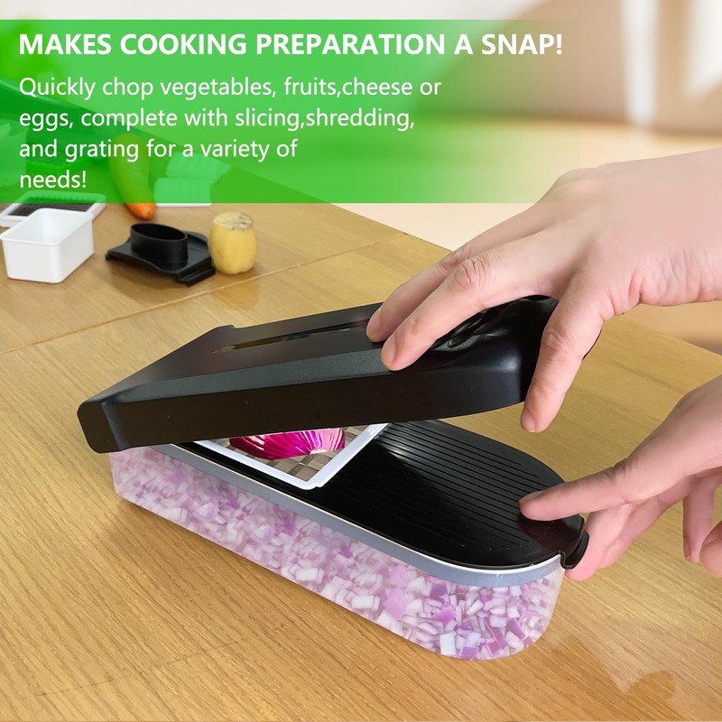 LHS Multifunctional Food Chopper - 10 in 1 Veggie Slicer,