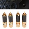 4Pcs RCA Sound Plug Carbon Fiber Gold Plated Oxidation Resistance