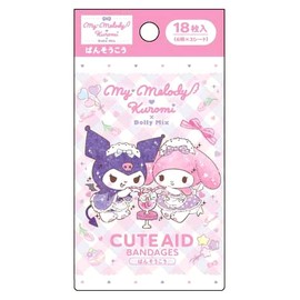 サンタン マイメロディ&クロミ×ドリーミックス ばんそうこう 322556 サンリオ SANRIO DOLLY MIX マイメロ 絆創膏 18枚入 子供 キッズ 傷テープ