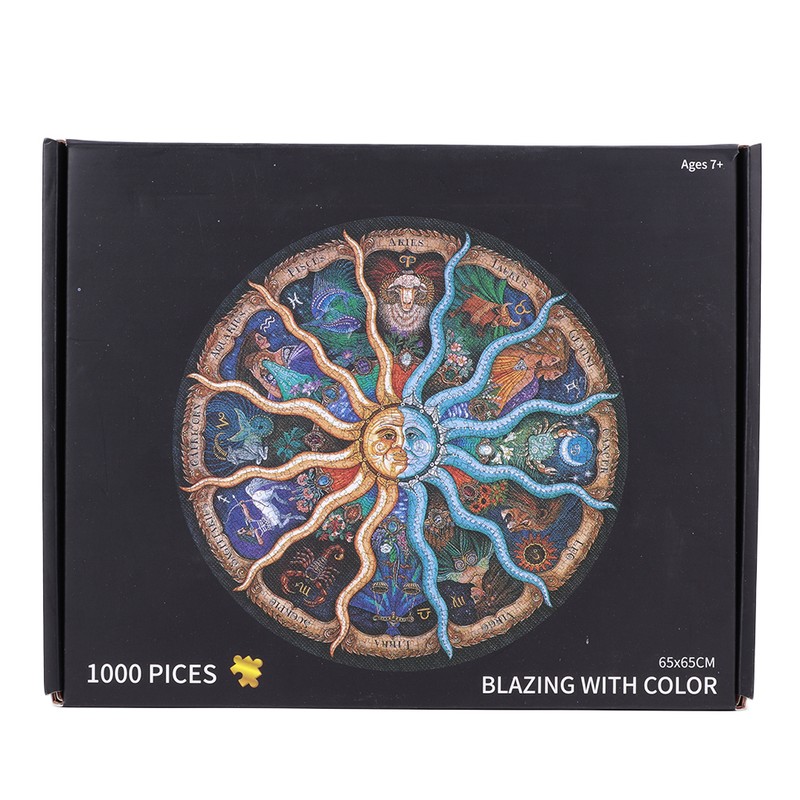 1000pcs Round Shape Jigsaw Puzzles Assembling Picture Toy Children Adult