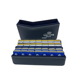 Domino Corona Extra Profesional Fondo Azul en Estuche de Dos Piezas