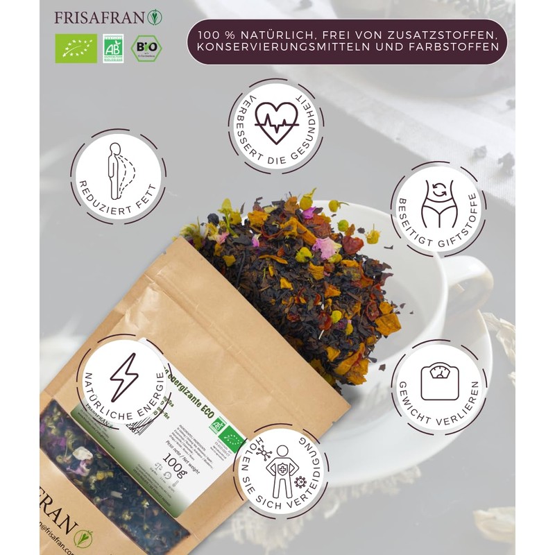FRISAFRAN | Oolong Bio Energie Tee 100g | Reinigend |