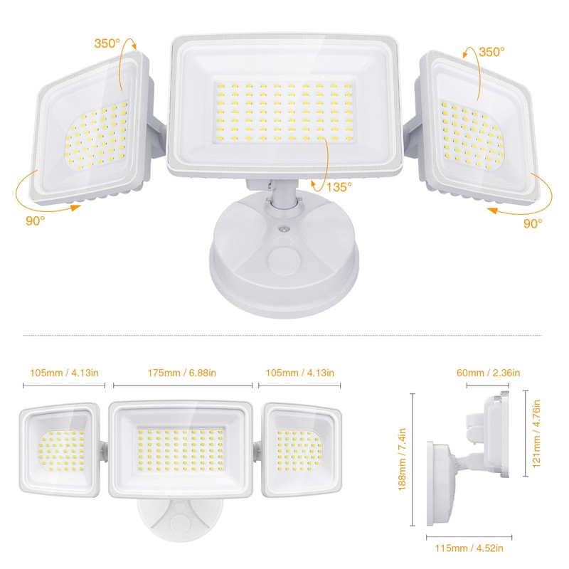 Onforu 130W LED Security Light, 13000LM Outdoor Indoor Flood Light