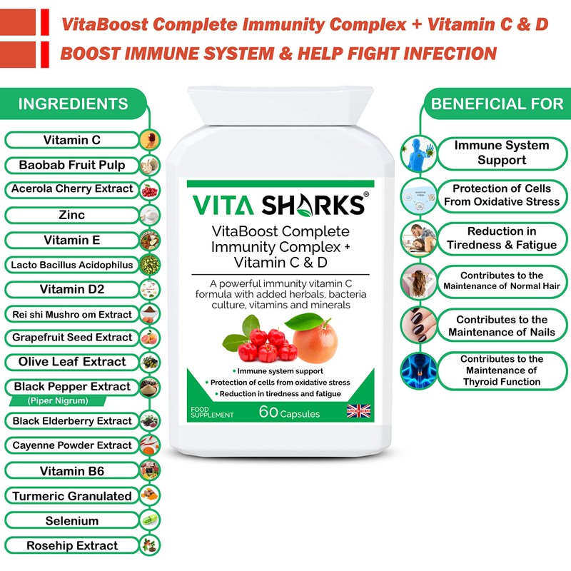 VitaBoost Complete Immunity Complex + Vitamin C & D. Fight