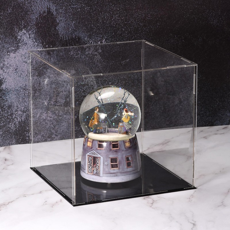 sourcing map Acrylic Clear Display Case Box Dustproof Protection Showcase