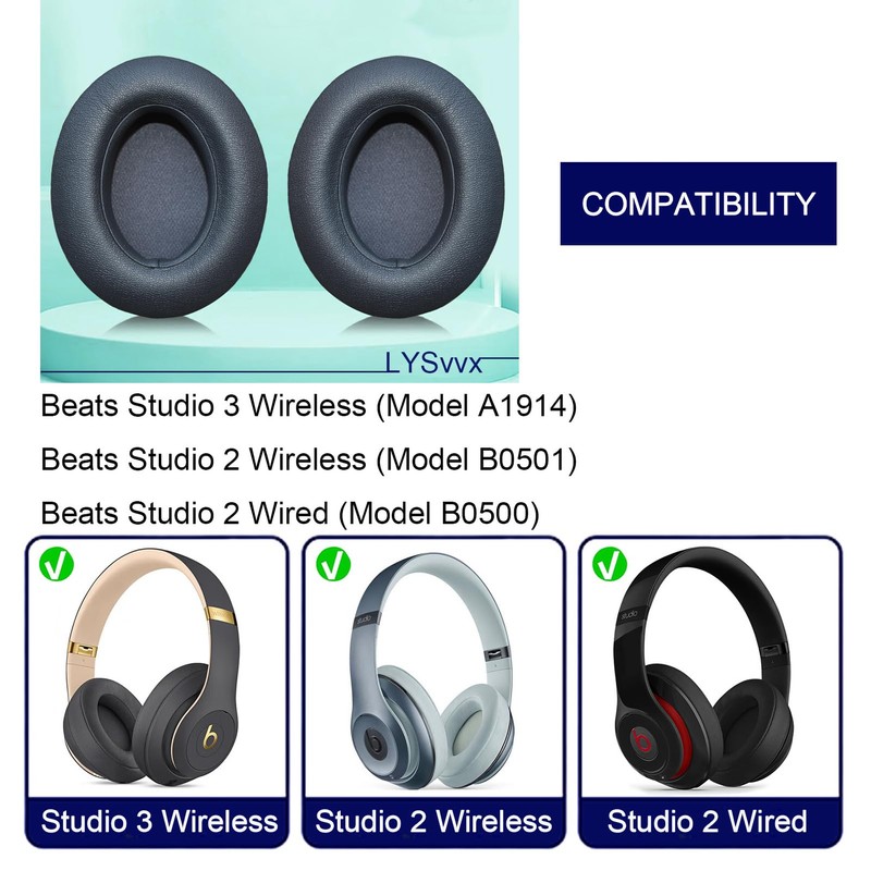 Studio 3 Ear Pads - Replacement Earpads Cushions Specifically Designed