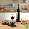 Drink Coasters Set of 6 Packs with Holder, HFHOME Round