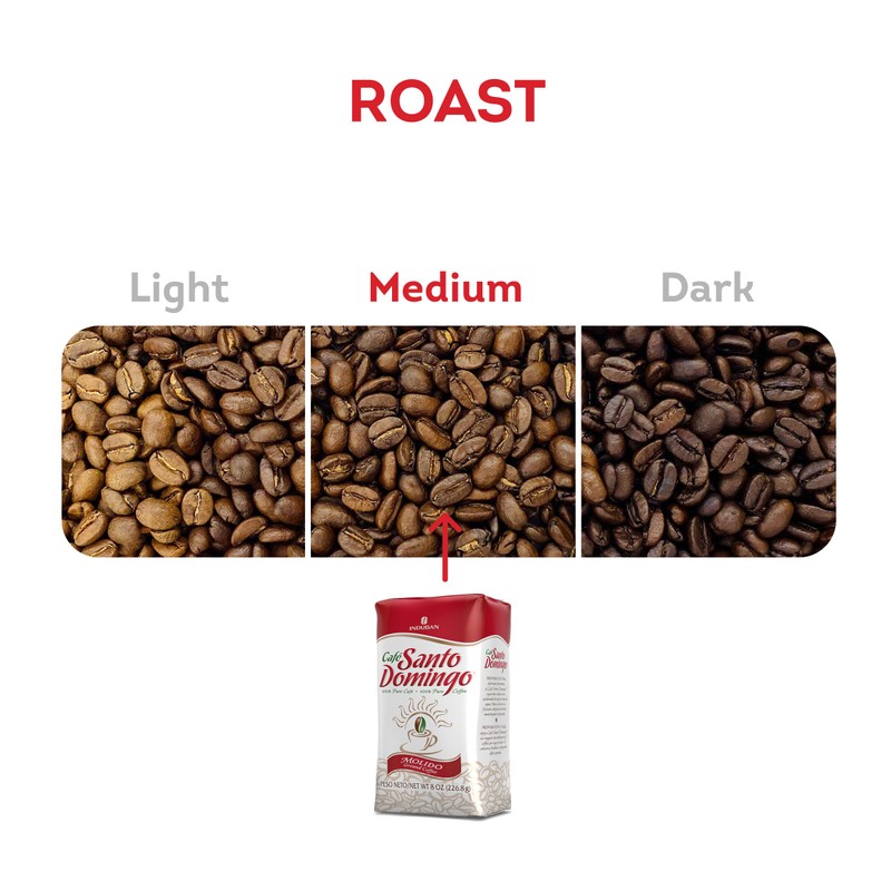 Café Santo Domingo, 8 oz Bag, Ground Coffee, Medium Roast