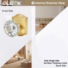 CLCTK 4 Pack Crystal Glass Dummy Door Knob, Single Side