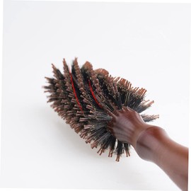 Beavorty Bristles Hair Brush Comb Wood Handle Round Comb for Women's Silky Styling