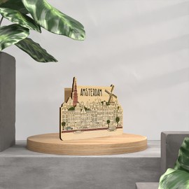 Amsterdam Geschenk Amsterdam Holzkarte - Geburtstagskarte - Amsterdam Geschenkbox, Niederlande Geschenk, Amsterdam Souvenir, Holland Urlaub, Holland Geschenk, Windmühle, Urlaub Geschenkidee