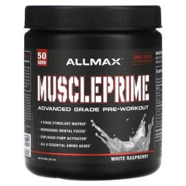 ALLMAX MusclePrime®, Advanced Grade Pre-Workout, White Raspberry, 9.4 oz (266 g)