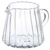 BELLIFFY Elegant 200ml Embossed Stripe Glass Creamer Pitcher - for