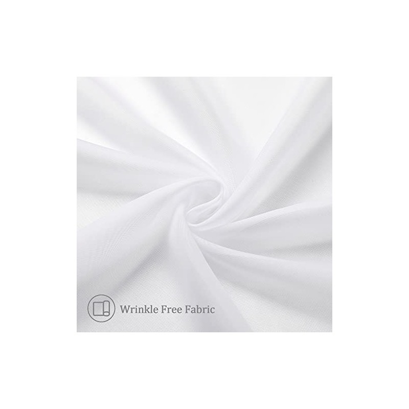 Aiyufeng - Juego de cortinas translúcidas en 2 paneles, cortinas