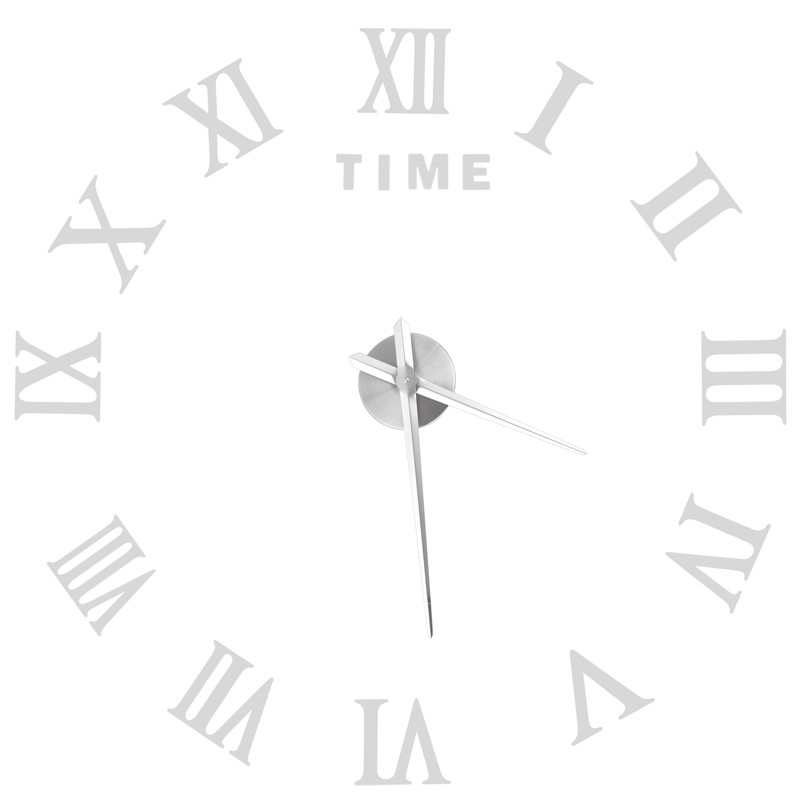 DIY Wall Clock Roman Numerals Frameless Mirror Surface Wall Clock