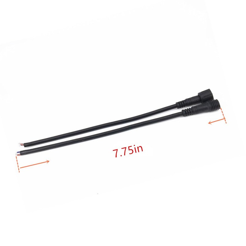 HUALAND 6 Pair Black 3 Pin Waterproof Connector，Waterproof Male Female