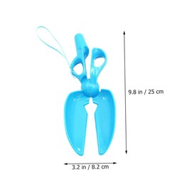Veemoon Dog Poop Scooper - Heavy-Duty Pet Waste Picker with Scissor to Use Poop Collector Tongs for Dogs and Cats Durable Plastic Random Ideal for Outdoor Cleanup