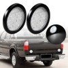 2pcs Clear Lens 4" Round 24-LED Back Up Reverse Tail
