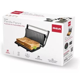 Rca Parrilla Panini Placas Antiadherentes Rc-122g Color Negro