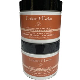 Crabtree & Evelyn (2) Crabtree & Evelyn POMEGRANATE & ARGAN OIL Body Butter 12.7oz Each